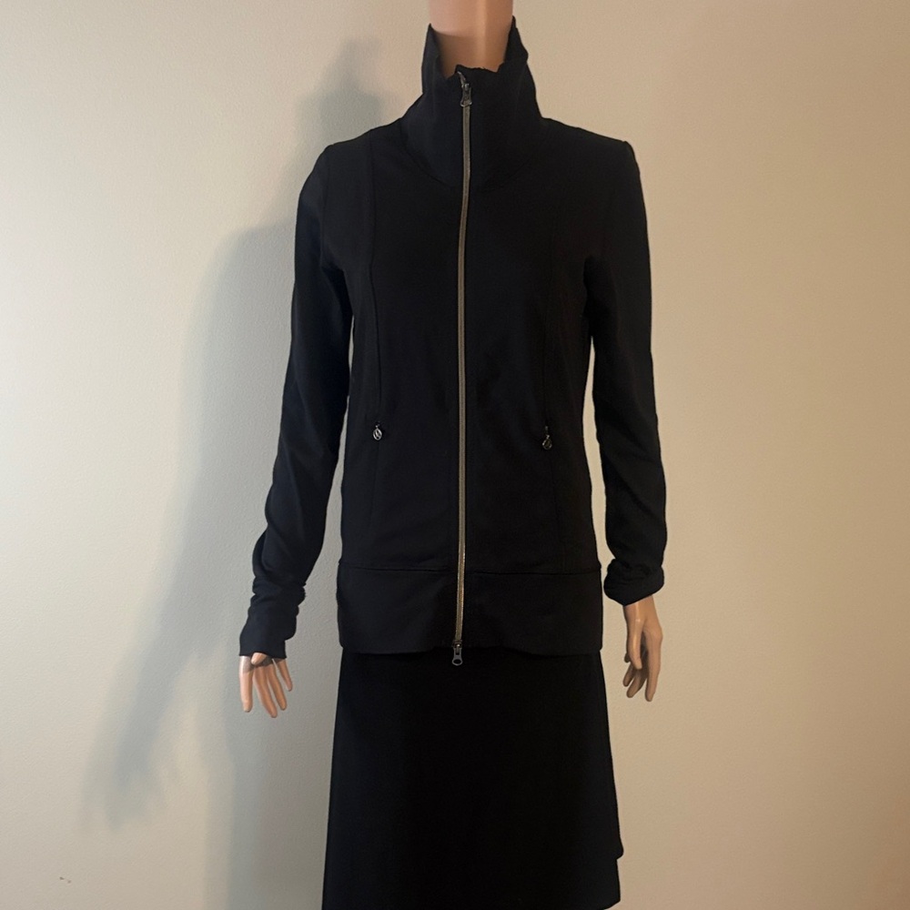 lululemon athletica Black Zip-Up Bomber Jacket